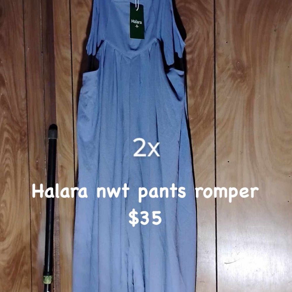HALARA Blue Jumpsuit Relaxed Fit Long Sleeves
